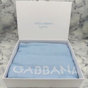 NWOT/NIB Dolce & Gabbana “light blue” luxury cotton bath/pool/beach towel